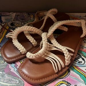 Braided Tan Sandals